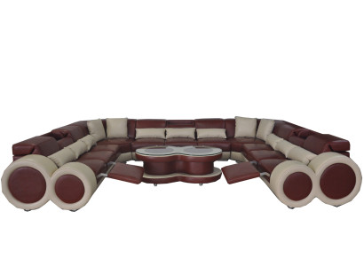 Wohnlandschaft Sofa Couch Polster Sitz Eck Garnitur Designer Couchen Sofas + USB