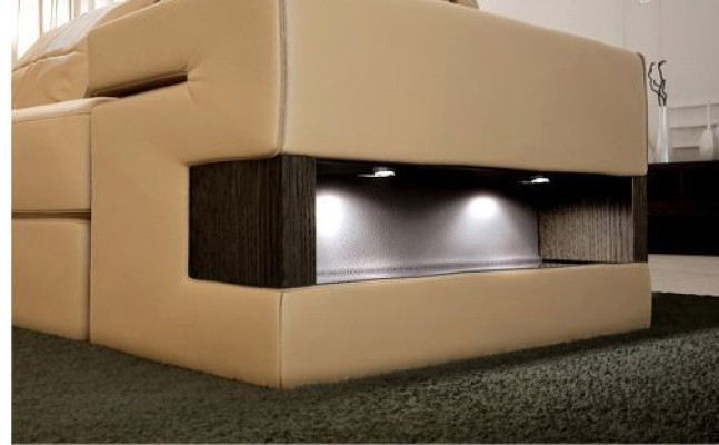 Design Polster Modern Leder Bettfunktion neu Stoff Ecksofa U-Form Sofa Couch