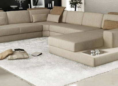 Wohnlandschaft U Form Ecksofa Sofa Couch Polster Ecke Wunderschöne XXL Stoff