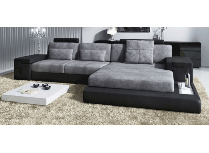 Ecksofa Wohnzimmer L-Form Polster Sofa Leder  Design NEU Modern