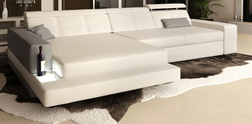 Eck L Form Textil Sofa Design Ledersofa Ecksofa Polster Eck Couch Sitz Couchen