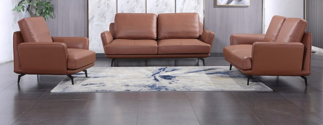 Wohnzimmer Polstermöbel Ledersofa Sofagarnitur 3+2+1 Sitzer Modernes Sofa Couch