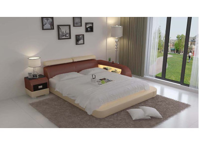 Wasserbett Hotel Doppel Bett Betten Komplett Lederbett Polsterbett Wasser LB8801