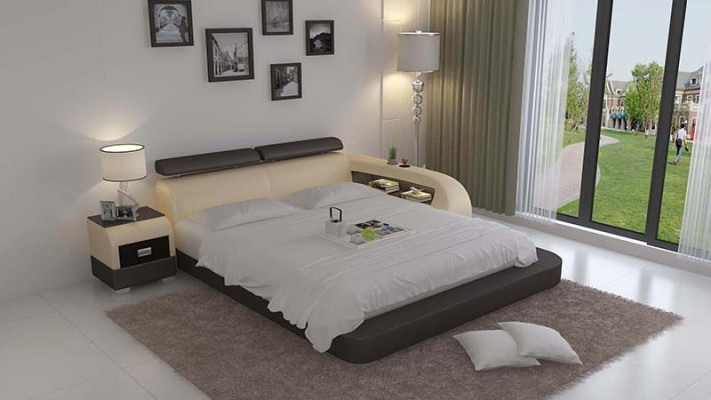 Wasserbett Hotel Doppel Bett Betten Komplett Lederbett Polsterbett Wasser LB8801