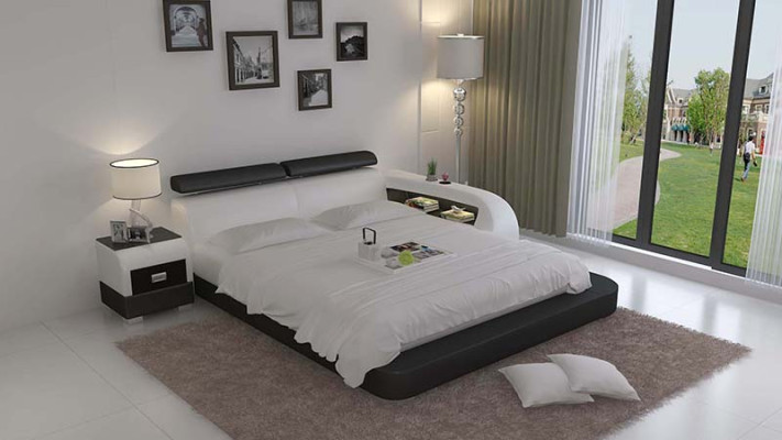 Wasserbett Hotel Doppel Bett Betten Komplett Lederbett Polsterbett Wasser LB8801