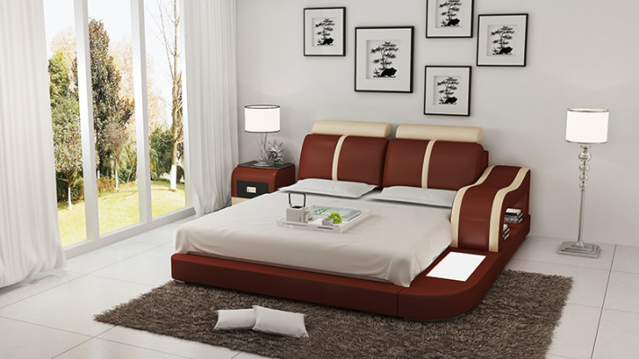 Wasserbett Hotel Doppel Bett Betten Komplett Lederbett Polsterbett Wasser LB8811