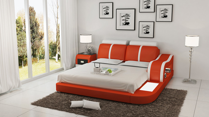 Wasserbett Hotel Doppel Bett Betten Komplett Lederbett Polsterbett Wasser LB8811