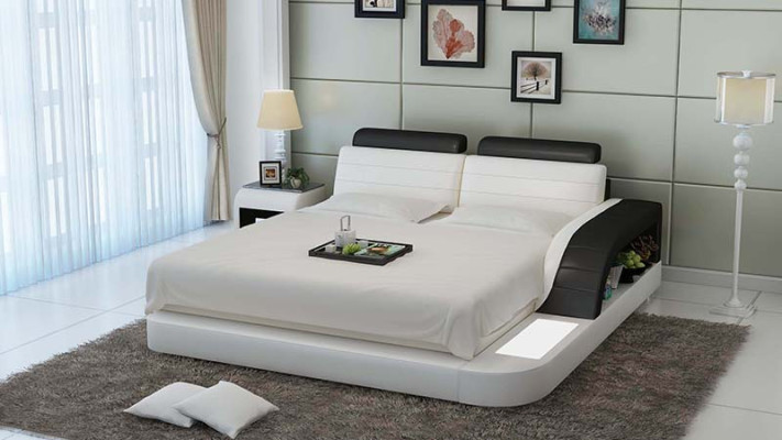 Wasserbett Hotel Doppel Bett Betten Komplett Lederbett Polsterbett Wasser LB8814