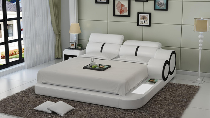 Wasserbett Hotel Doppel Bett Betten Komplett Lederbett Polsterbett Wasser