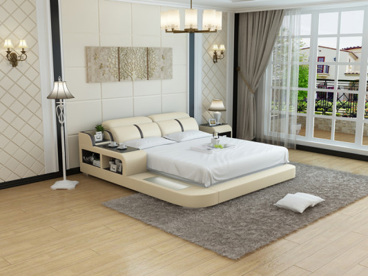 Wasserbett Hotel Doppel Bett Betten Komplett Lederbett Polsterbett Wasser LB8821