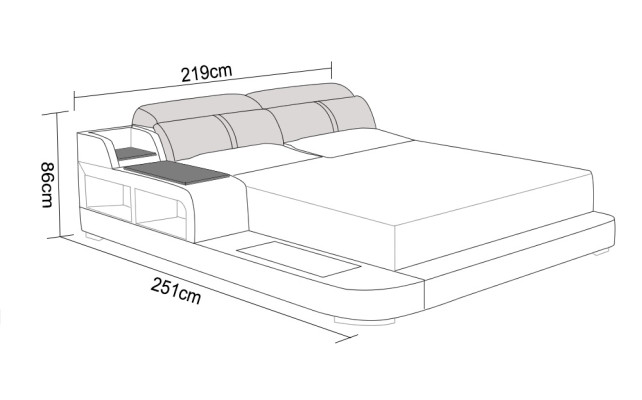 Wasserbett Hotel Doppel Bett Betten Komplett Lederbett Polsterbett Wasser LB8821