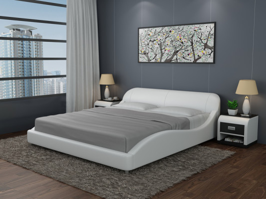 Wasserbett Hotel Doppel Bett Betten Komplett Lederbett Polsterbett Wasser LB8822