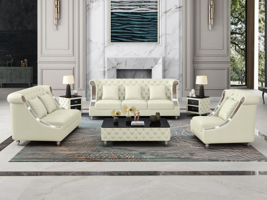 Design Wohnlandschaft Sofagarnitur 3+2 Sitzer Ledersofa Wohnzimmer Chesterfield