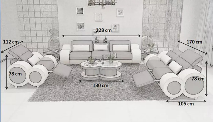 Wohnlandschaft Designer Sofa Sofagarnitur 321 Sitzer Ecksofa Polster Garnitur