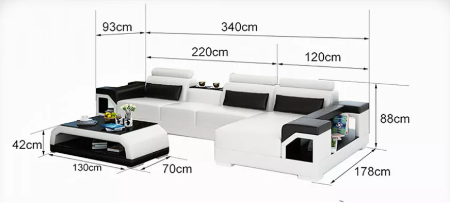 Design Eckcouch Ledergarnitur Wohnzimmer Sofa Polster Couchen Sofas Ledercouch