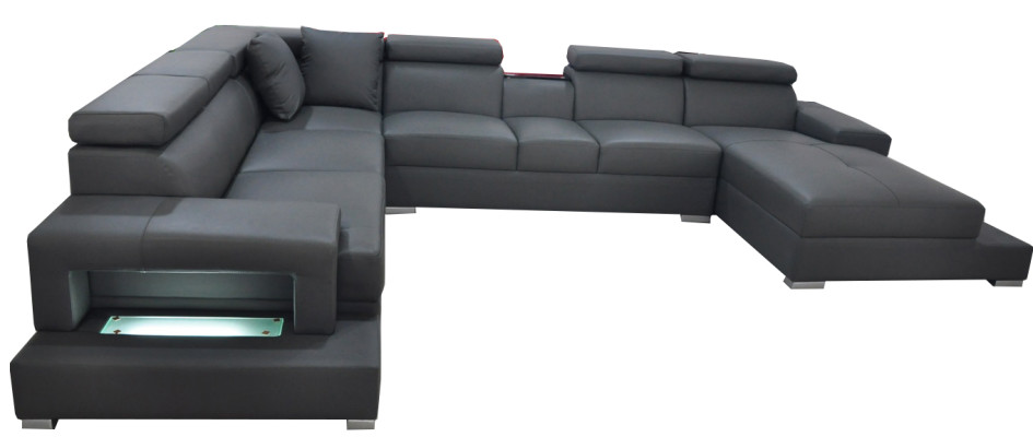Design Leder Polster Sitz Zimmer Wohn Sofa Eck Sofas Couch Designer Garnitur XXL