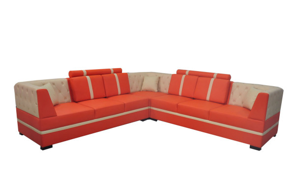 Eck Sofa mit USB Polster Ecke Wohn Zimmer Landschaft Designer Couchen Textil Neu