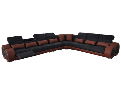 Design Eck Couch mit USB Polster Sofa Leder Sitz Garnitur Moderne Sofas Sitz Neu