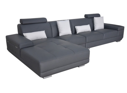 Leder Couch Polster Sitz Eck Garnitur Moderne Design Sofas Wohnlandschaft