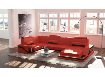 Wohnlandschaft Couch Ecke Ecksofa Garnitur Textil Stoff Leder Sofas Sofa mit USB