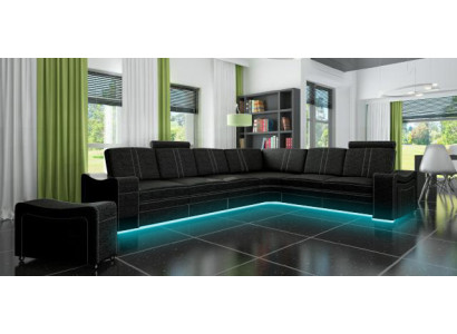 Stoffcouch Sofa Eck Wohnlandschaft Textil Polster Eckcouch Massanfertigung USB