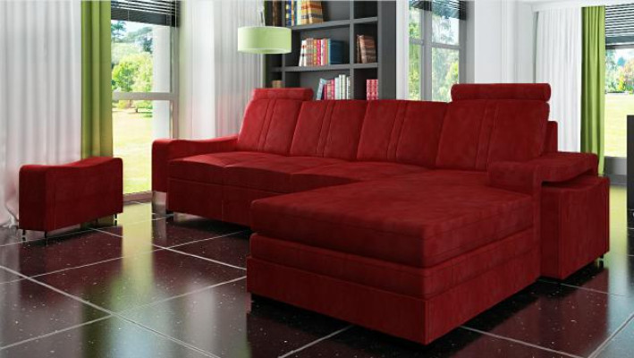Textilcouch Eckcouch Stoffsofa mit USB Ecksofa Sofa Polster Garnitur Ecke Neu