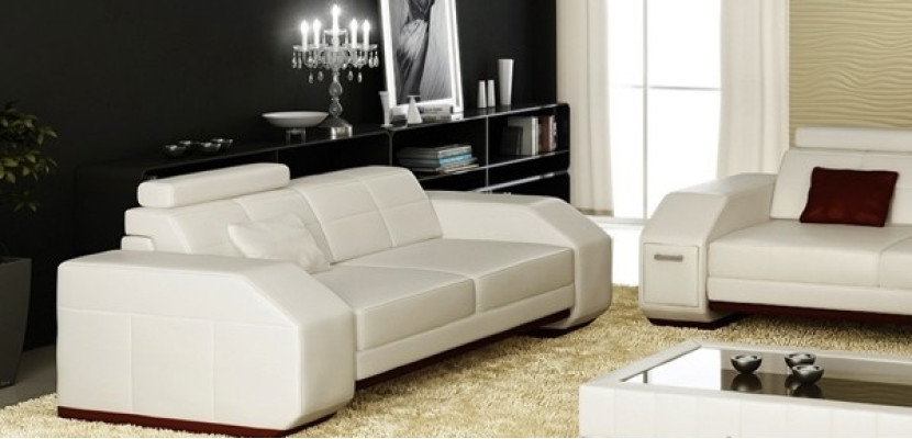 Ledersofa mit USB Sofagarnitur 3+2+1 Leder Couch Polster Sitz Designer Garnitur