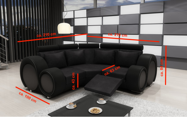 STOFFSOFA WOHNLANDSCHAFT SOFA RELAXFUNKTION COUCH ECKSOFA Massanfertigung USB