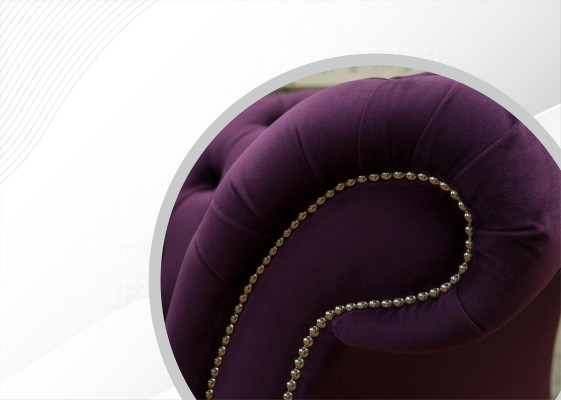 XXL Sofa 3 Sitzer Couch Polster Chesterfield Sitz Garnitur Textil Leder