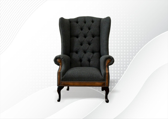 Stuhl 1x Wohnzimmer Polsterstuhl Fernseh Lounge Textil Sitz Sessel