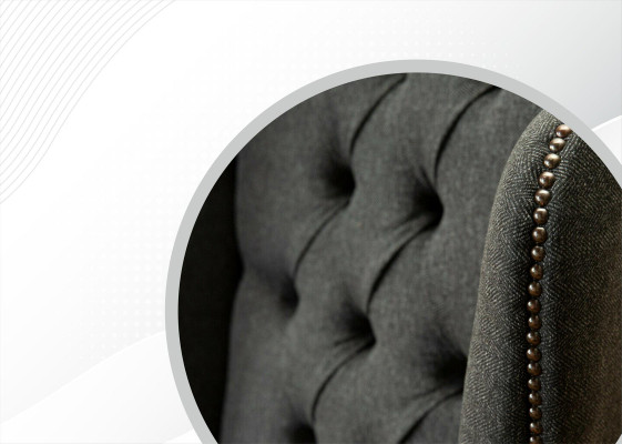 Stuhl 1x Wohnzimmer Polsterstuhl Fernseh Lounge Textil Sitz Sessel