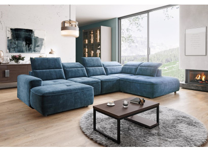 U-Form Couch Wohnlandschaft Ecksofa Sofa Couch Modern Design Sofa textil Stoff