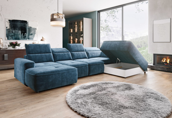 U-Form Couch Wohnlandschaft Ecksofa Sofa Couch Modern Design Sofa textil Stoff