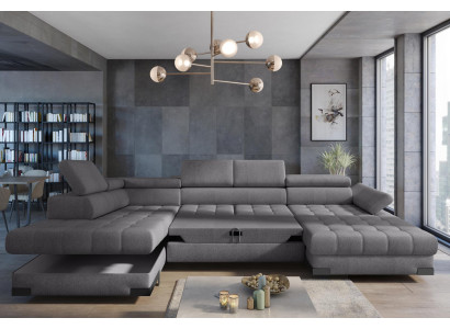 Couch Kunstleder Sofas Eckcouch Kasten Neu Design Ecksofa U-form Bettfunktion