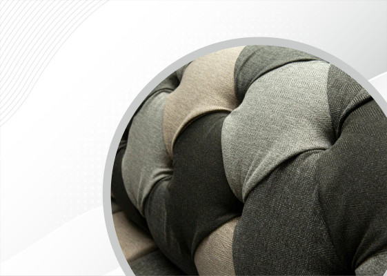 Chesterfield Mehrfarbig 3 Sitzer Sofa Dreisitzer Design Couchen Polster Textil