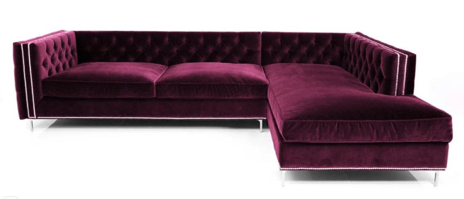 Ecksofa Blau Wohnlandschaft xxl Möbel Design Couch Eckgarnitur Polster big Chesterfield