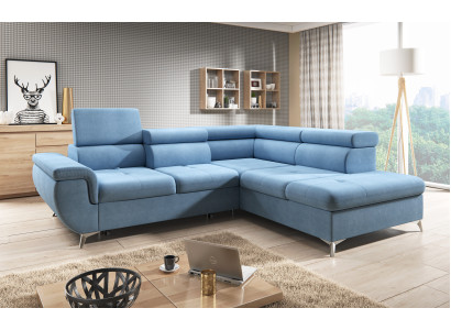 Stoff L-Form Couch Wohnlandschaft Ecksofa Garnitur Dekor Modern Design Sofa