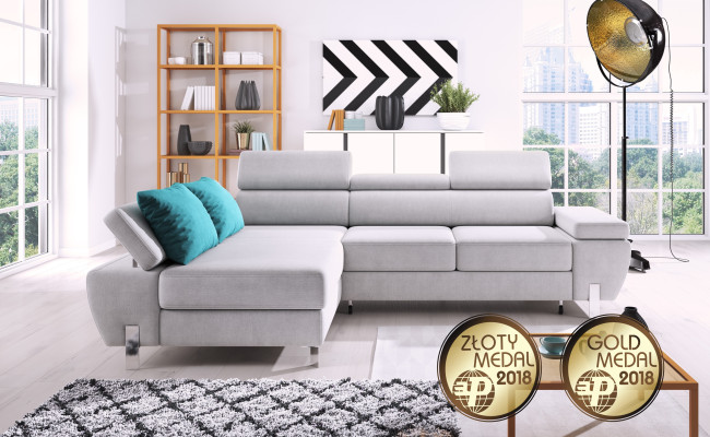 Stoff L-Form Couch Wohnlandschaft Ecksofa Garnitur Modern Dekor Design Sofa
