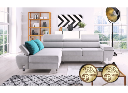 Stoff L-Form Couch Wohnlandschaft Ecksofa Garnitur Modern Dekor Design Sofa