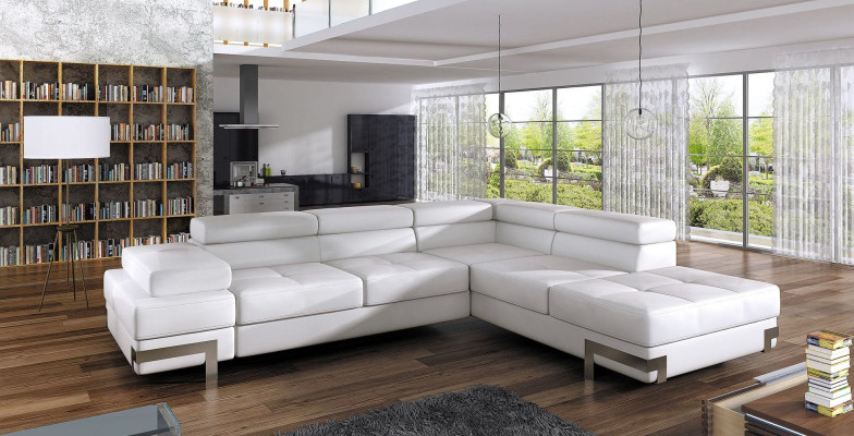 Sofa Schlafsofa Designer Sofa mit Bettfunktion + Bettkasten Ecksofa Couch NEU