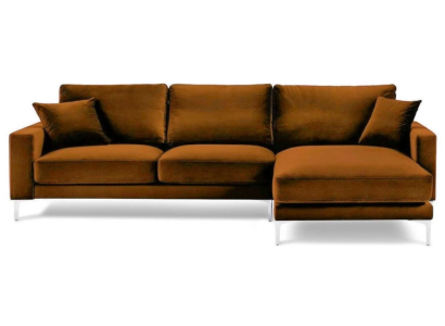 Stoff Wohnzimmer Design Couchen Polster Sofa Orange Ecksofa Sofas Italienische