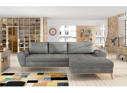 Bettfunktion Wohnlandschaft Schlafsofa Ecksofa Couch L-Form Sofa Designer 