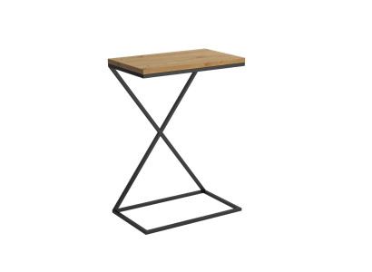 Beistelltisch Massiv Holz Wohnzimmer Tisch Edelstahl Tisch Konsole