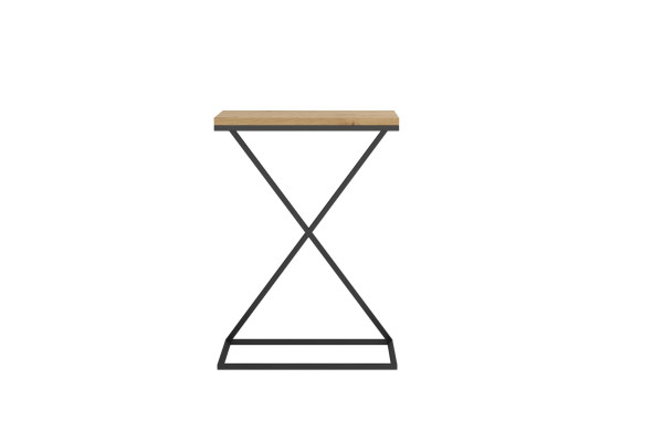 Beistelltisch Massiv Holz Wohnzimmer Tisch Edelstahl Tisch Konsole