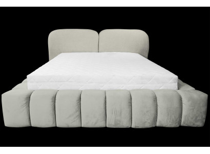 Luxus Bettrahmen 180x200 cm Farbe Grau Kopfteil Betten Schlafzimmer Möbel