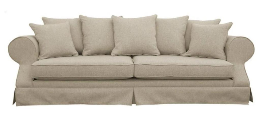 Grau Dreisitzer Sofa Stoff Wohnzimmer Design Couchen Polster Sofas Neu Kreative