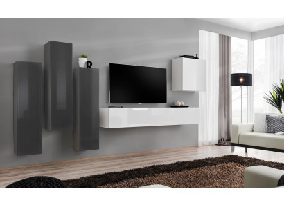 Wohnzimmer Set Wohnwand Wandschrank TV-Ständer Designer Garnitur Neu Möbel