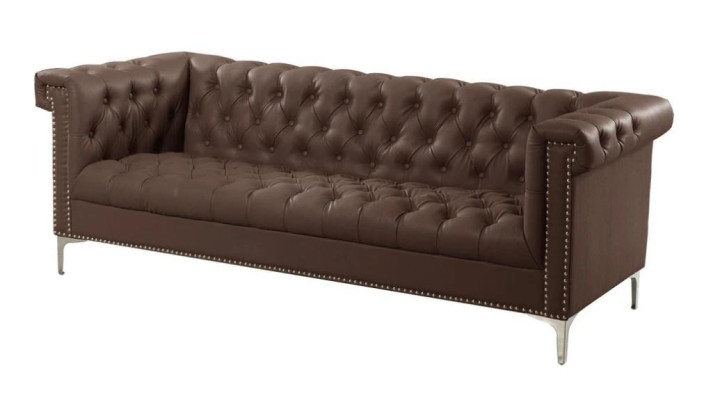 Schwarz Dreisitzer Chesterfield Modern Design Couchen Leder Sofa Designer Möbel