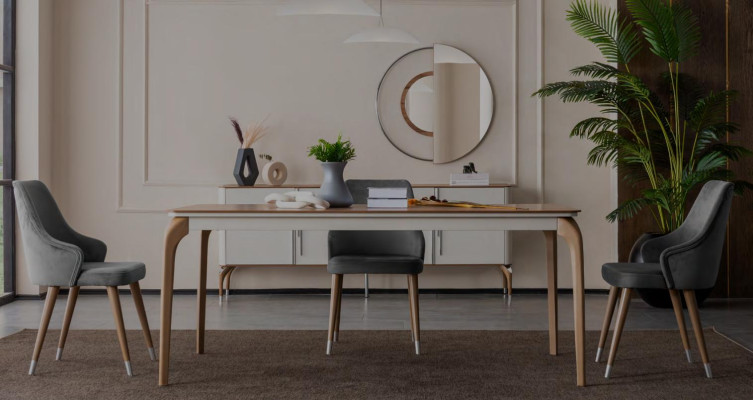 Komplett Set Esstisch 4x Stühle Esszimmer Set Ess Gruppe Holz Tisch Tische 5tlg