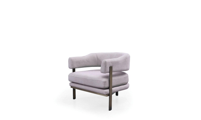 Sessel Einsitzer Stoff Wohnzimmer Modern Grau Polster Sitzer Sitz